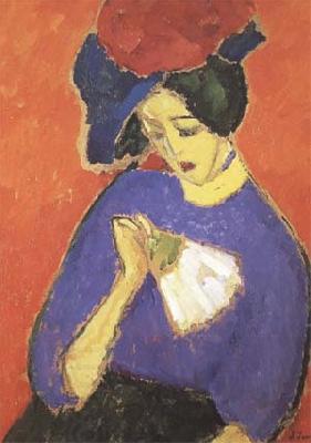 Alexei Jawlensky Woman with a Fan (mk09) China oil painting art
